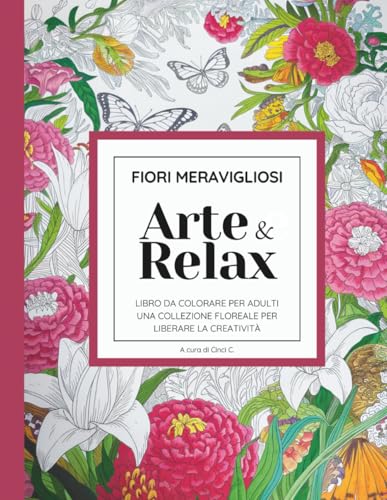 Copertina di Fiori Meravigliosi, libro da colorare per adulti e ragazzi