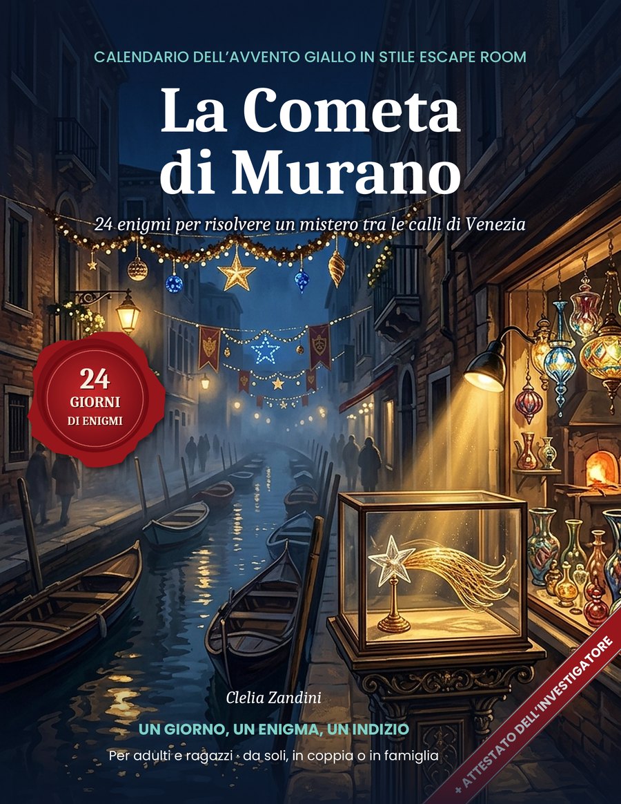 Copertina de La Cometa di Murano, giallo dell'Avvento ambientato a Murano